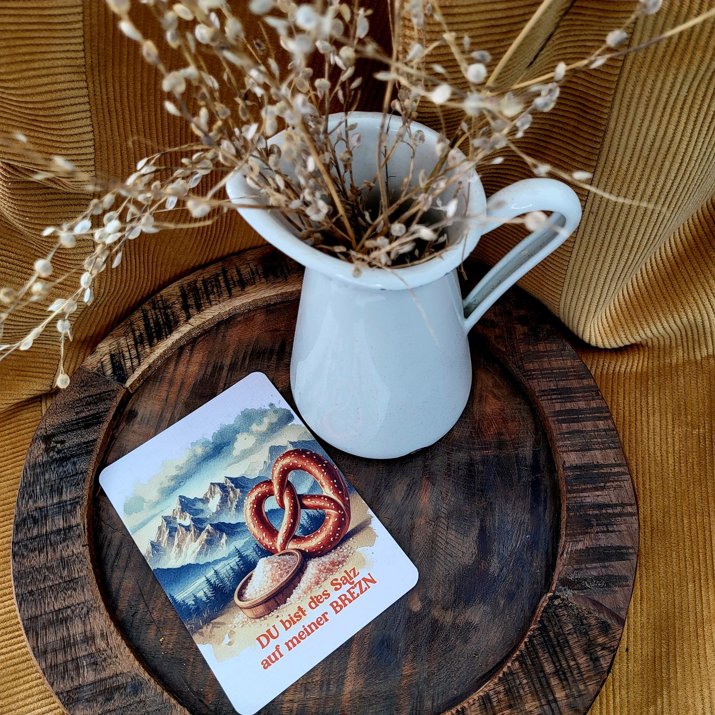 Postkarte Du bist des Salz auf meiner Brezn