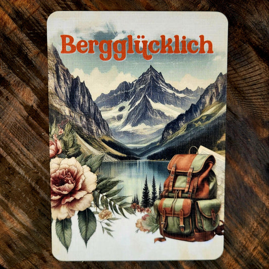 Postkarte Bergglücklich