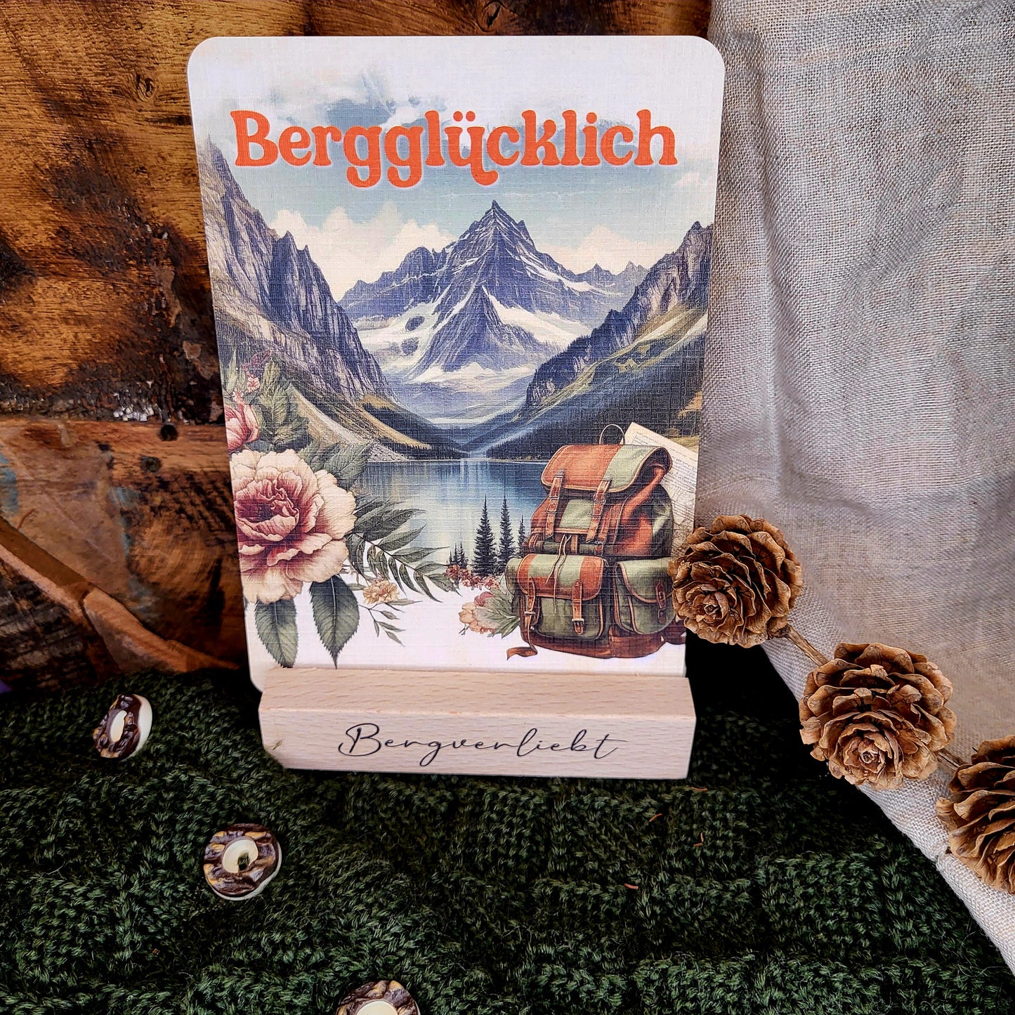Postkarte Bergglücklich