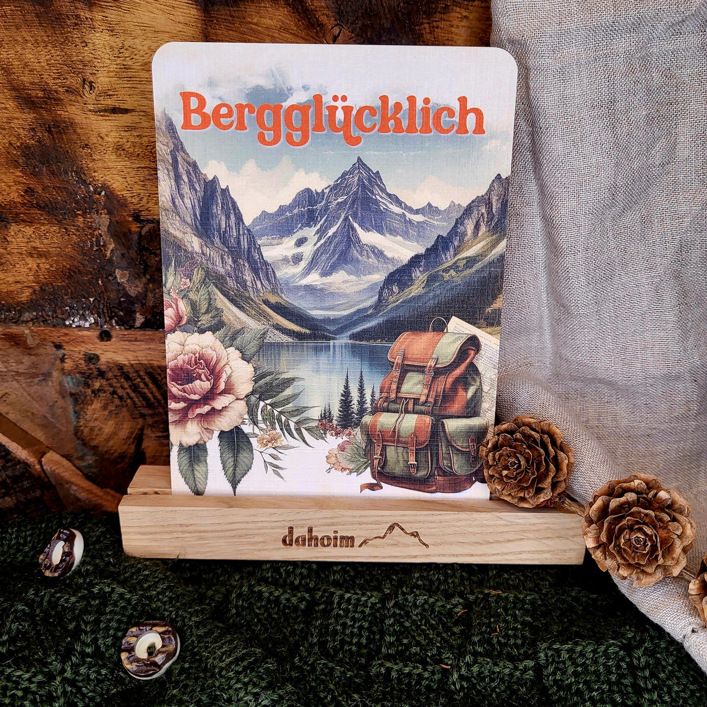 Postkarte Bergglücklich