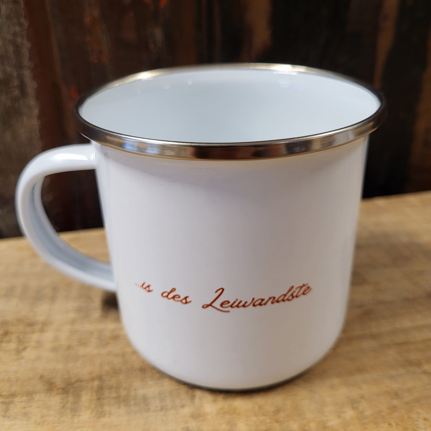 Emaille Tasse "Skifoan"