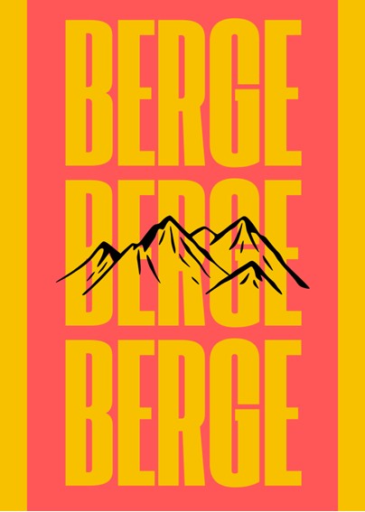 Postkarte BERGE BERGE BERGE