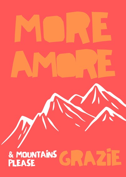 Postkarte MORE AMORE & MOUNTAINS