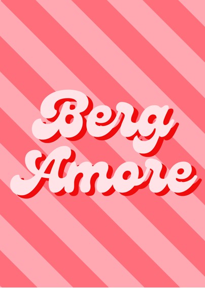 Postkarte BERG AMORE rosa/pink